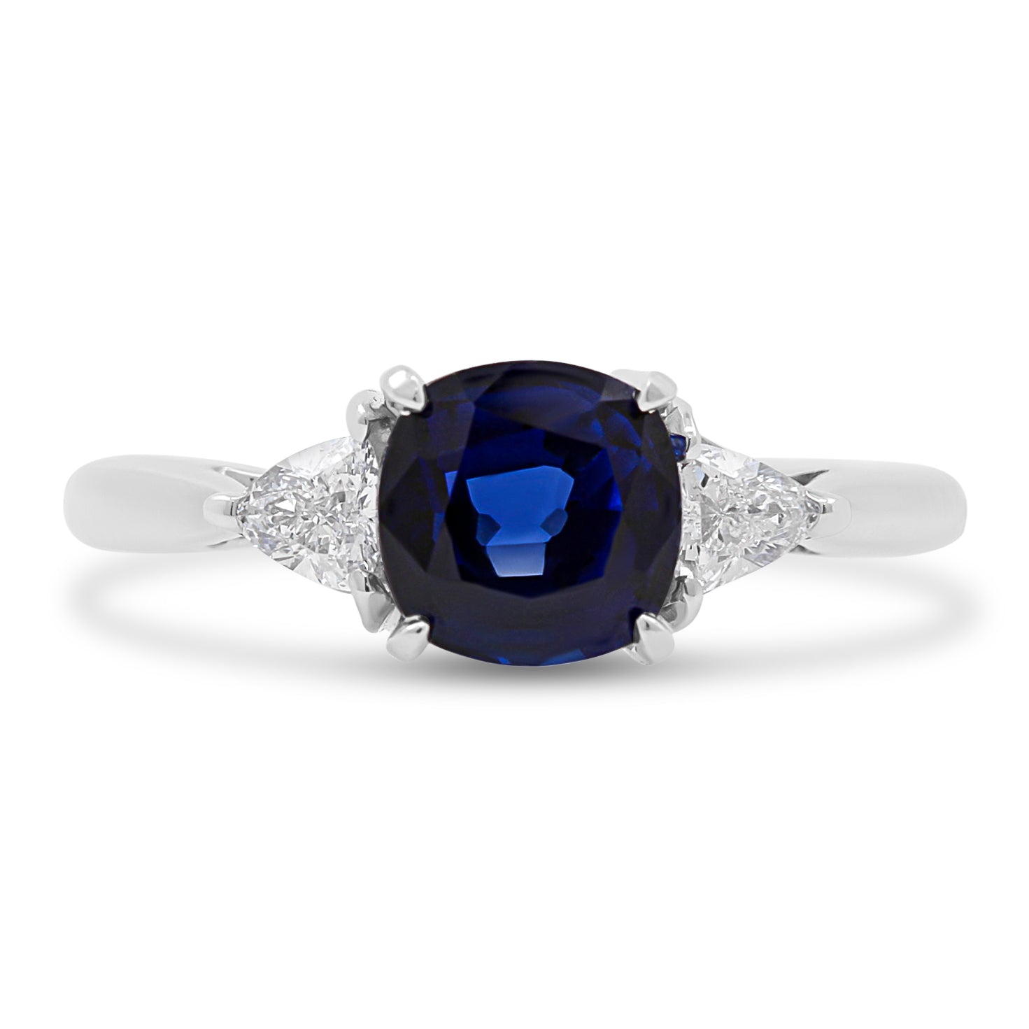 Platinum Trilogy Saphire and Diamond Dress Ring