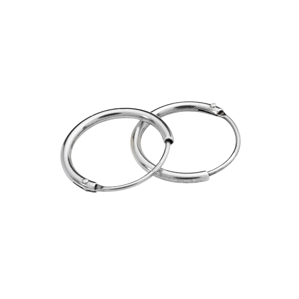 12mm Silver Hoops