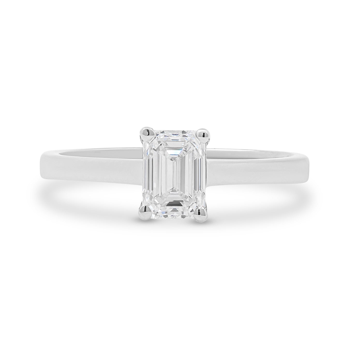 Emerald Cut Solitaire Engagement Ring