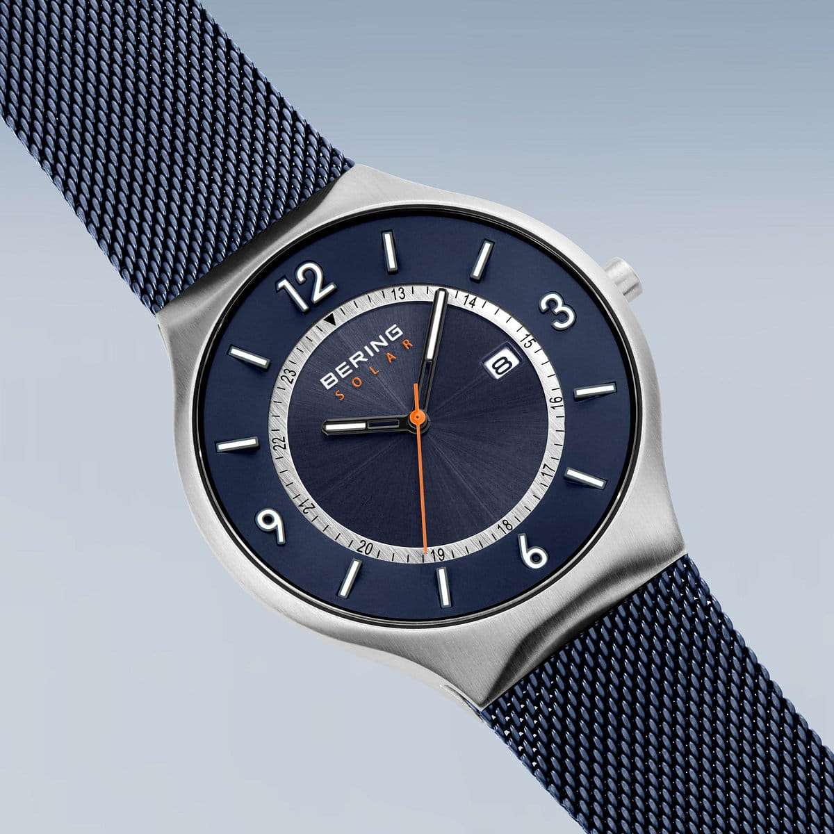Bering Solar polished silver