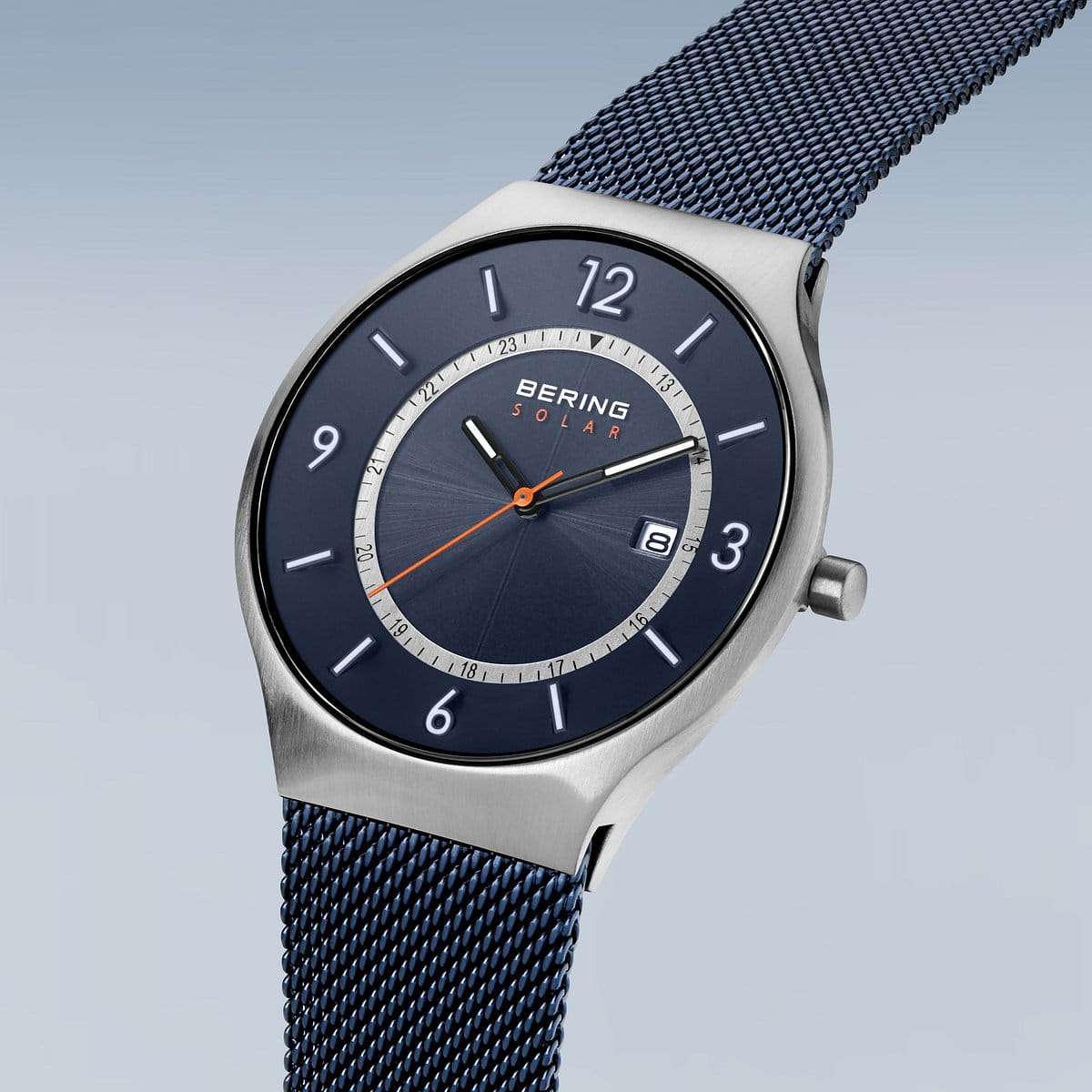 Bering Solar polished silver