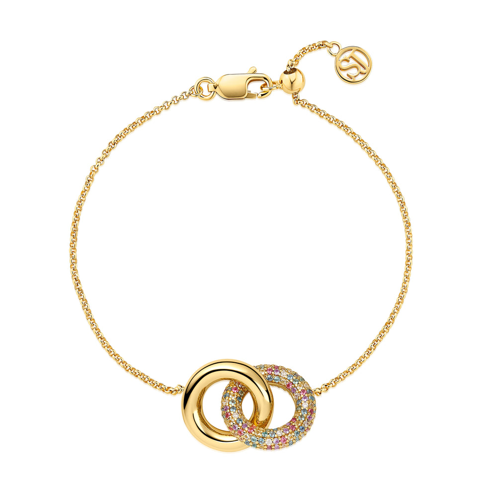 Sif Jakobs Gold Plated Ring Carrara Multi-Coloured Bracelet