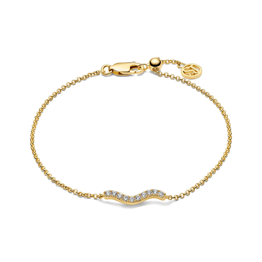 Sif Jakobs Gold Plated Ellera Waves Bracelet