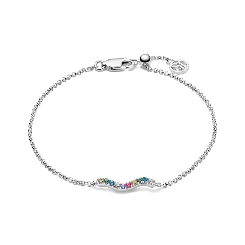 Sif Jakobs Silver Multi-Coloured Ellera Waves Bracelet