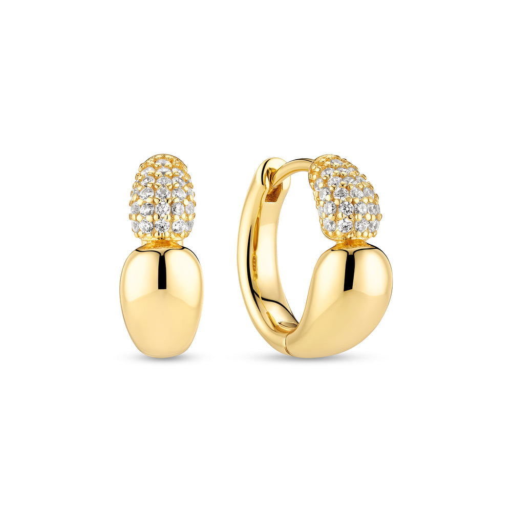 Sif Jakobs Yellow Gold Plated Goccia Creolo Piccolo Earrings
