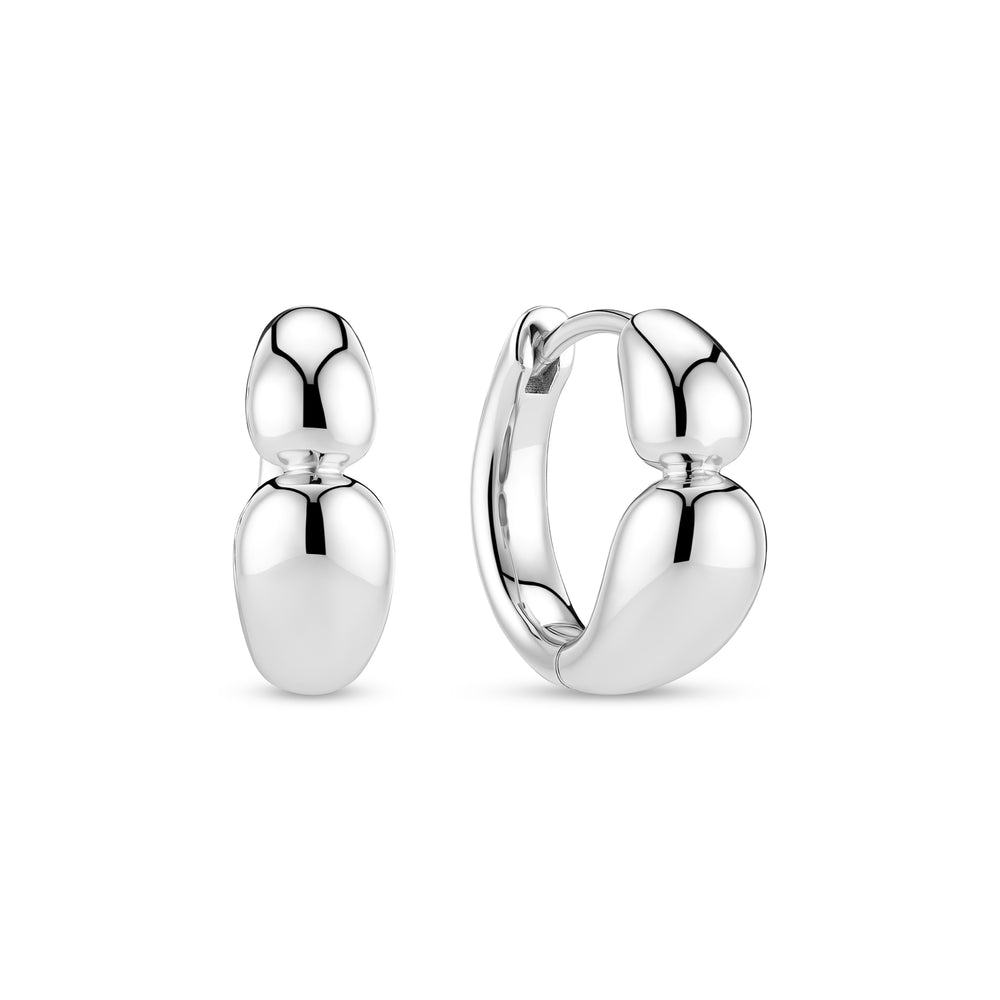 Sif Jakobs Silver Goccia Creolo Piccolo Pianura Earrings