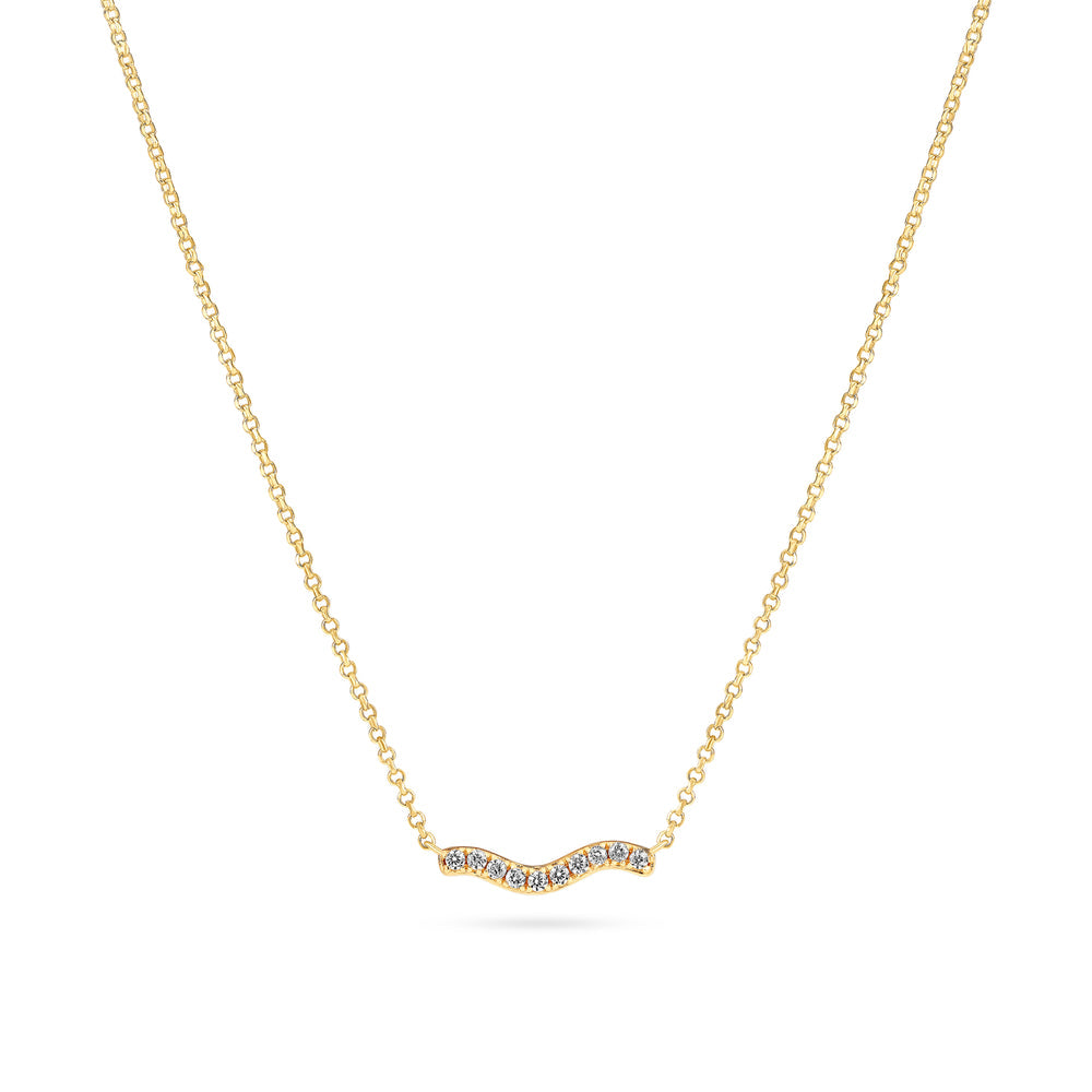 Sif Jakobs Gold Plated White Ellera Waves Necklace