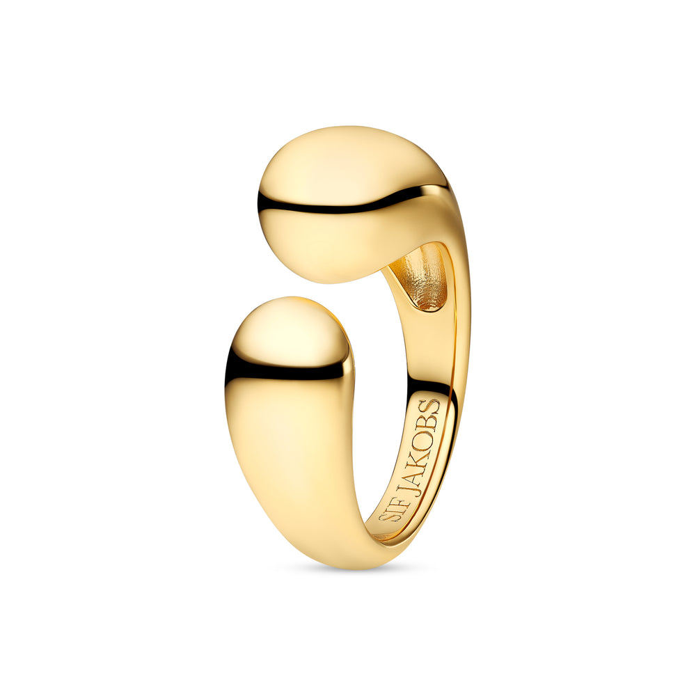 Sif Jakobs Gold Plated Ring Goccia Pianura