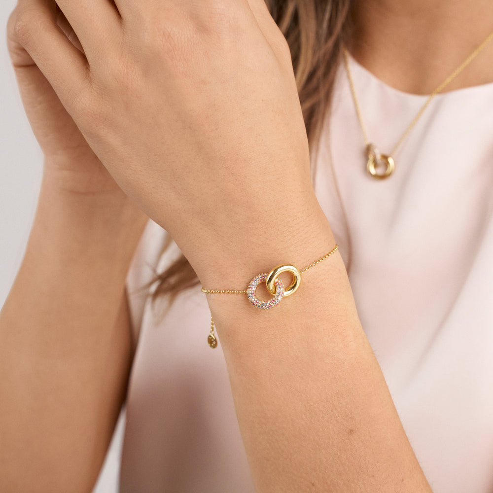 Sif Jakobs Gold Plated Ring Carrara Multi-Coloured Bracelet