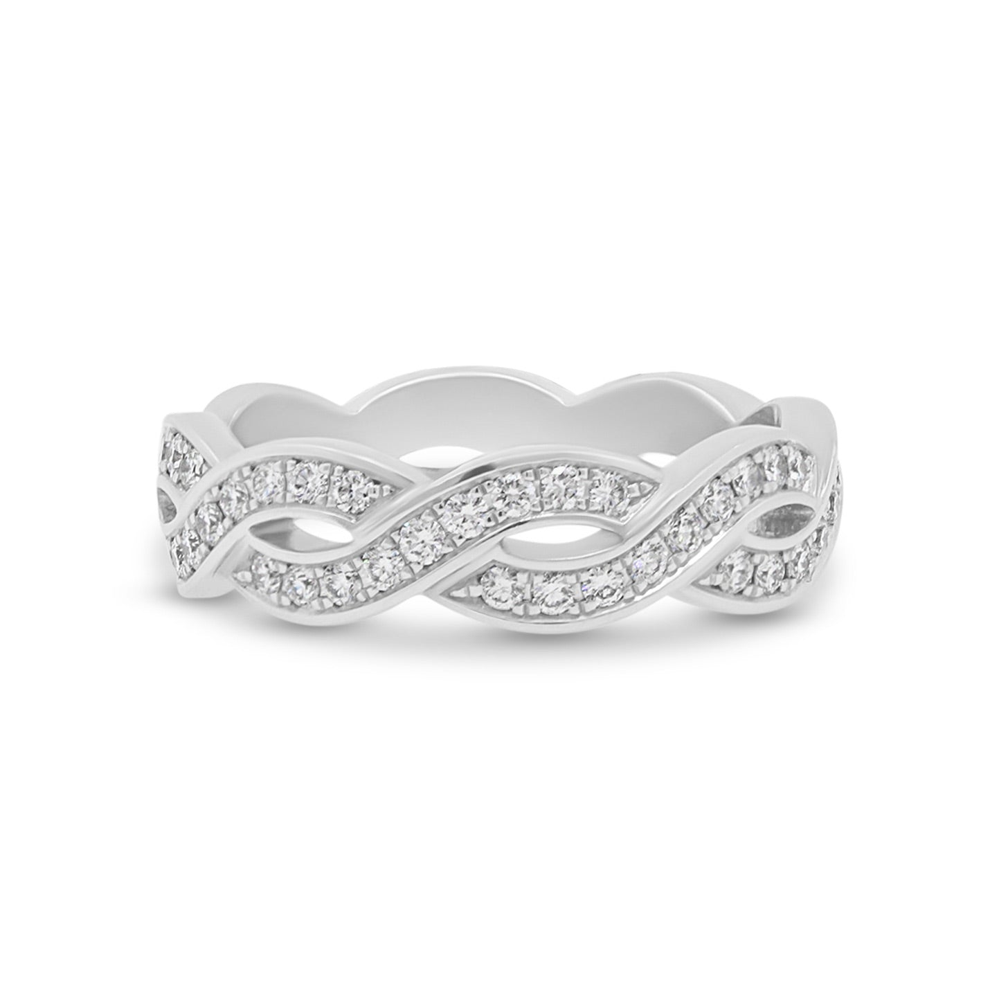Twist Band Engagement Ring