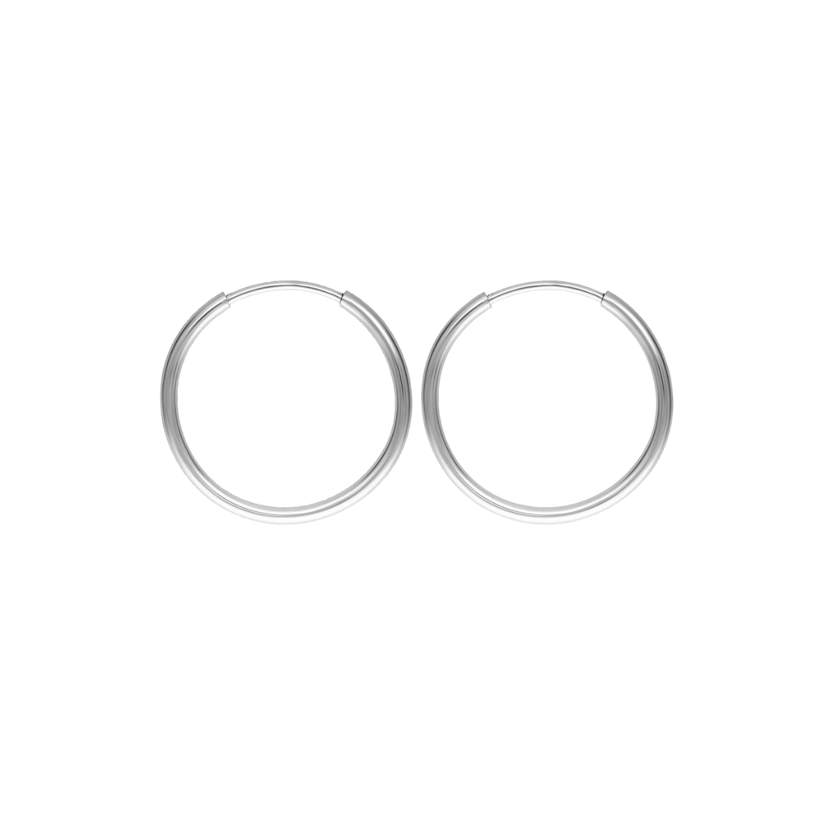 20mm Silver Hoops
