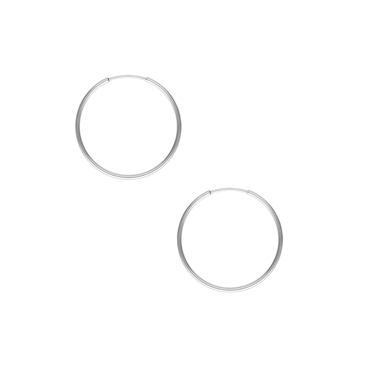 24mm Silver Hoops