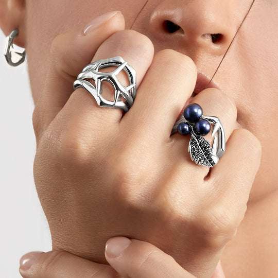 BLACKTHORN TRIPLE RING - SILVER