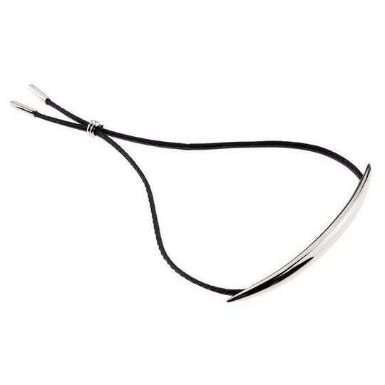 SILVER QUILL LEATHER BRACELET