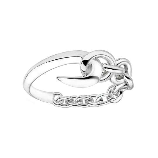 SILVER HOOK CHAIN RING