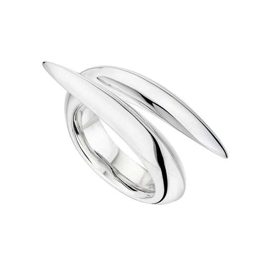 SABRE DECO SILVER CROSSOVER RING