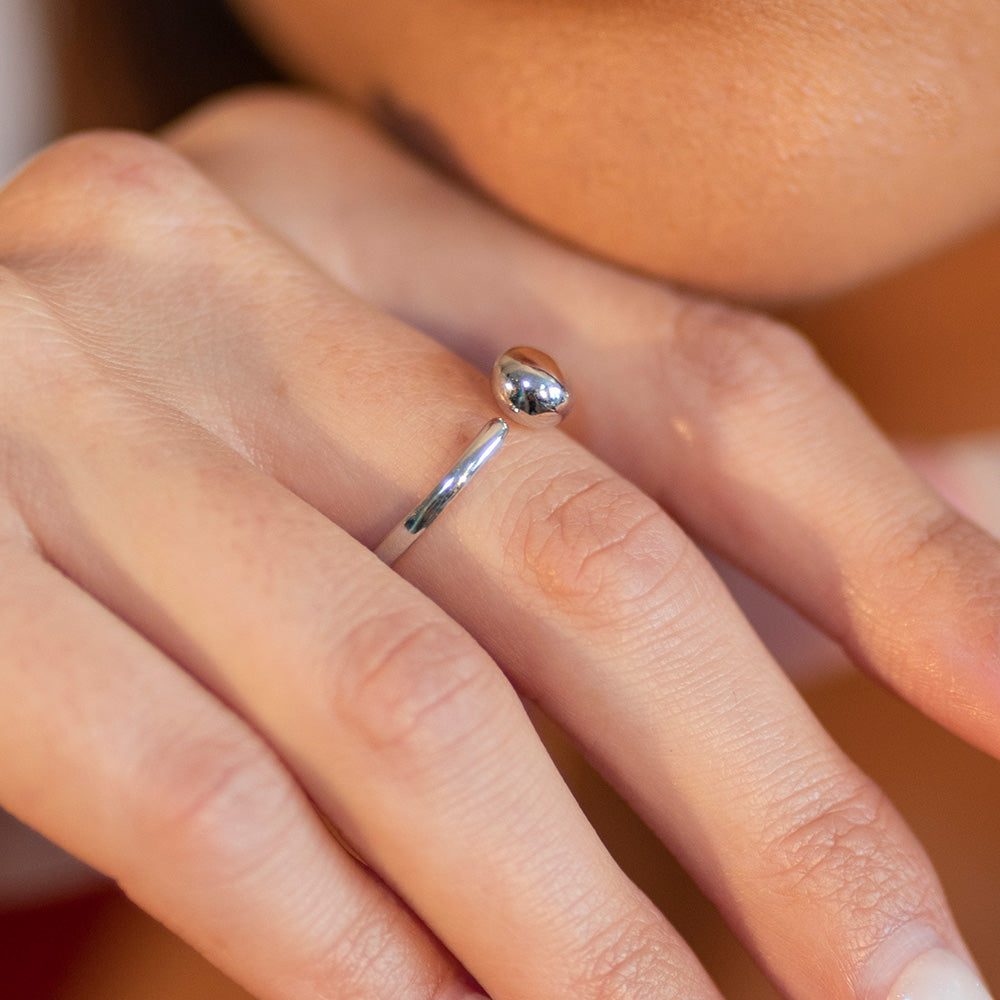 Open Luna Drop Ring