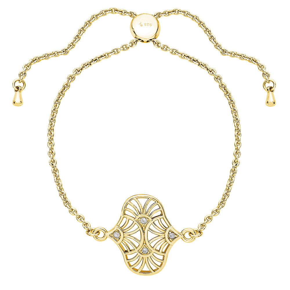 Art Deco Oval Bracelet in Gold Vermeil