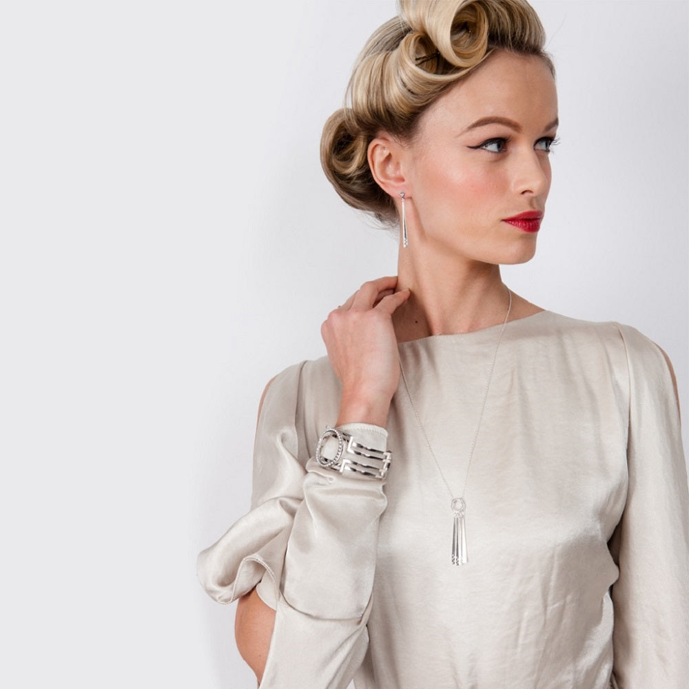 Art Deco Hinged Bangle