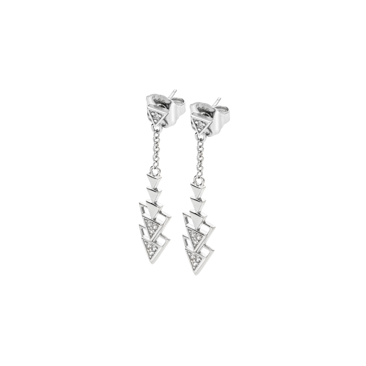 Art Deco Triangle Earrings