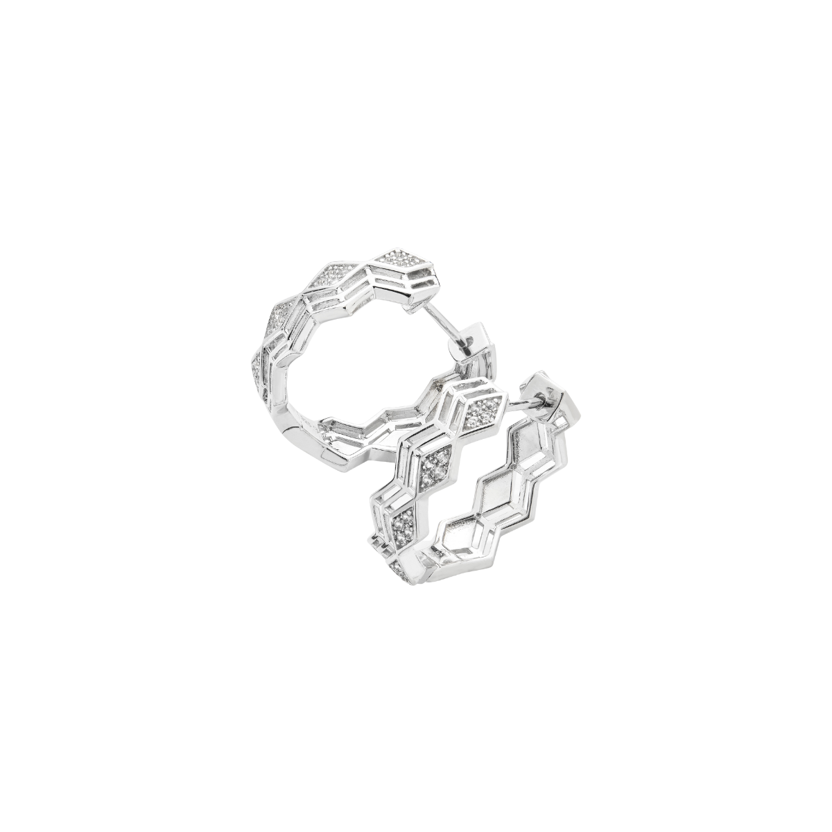 Art Deco Triangle Hoops