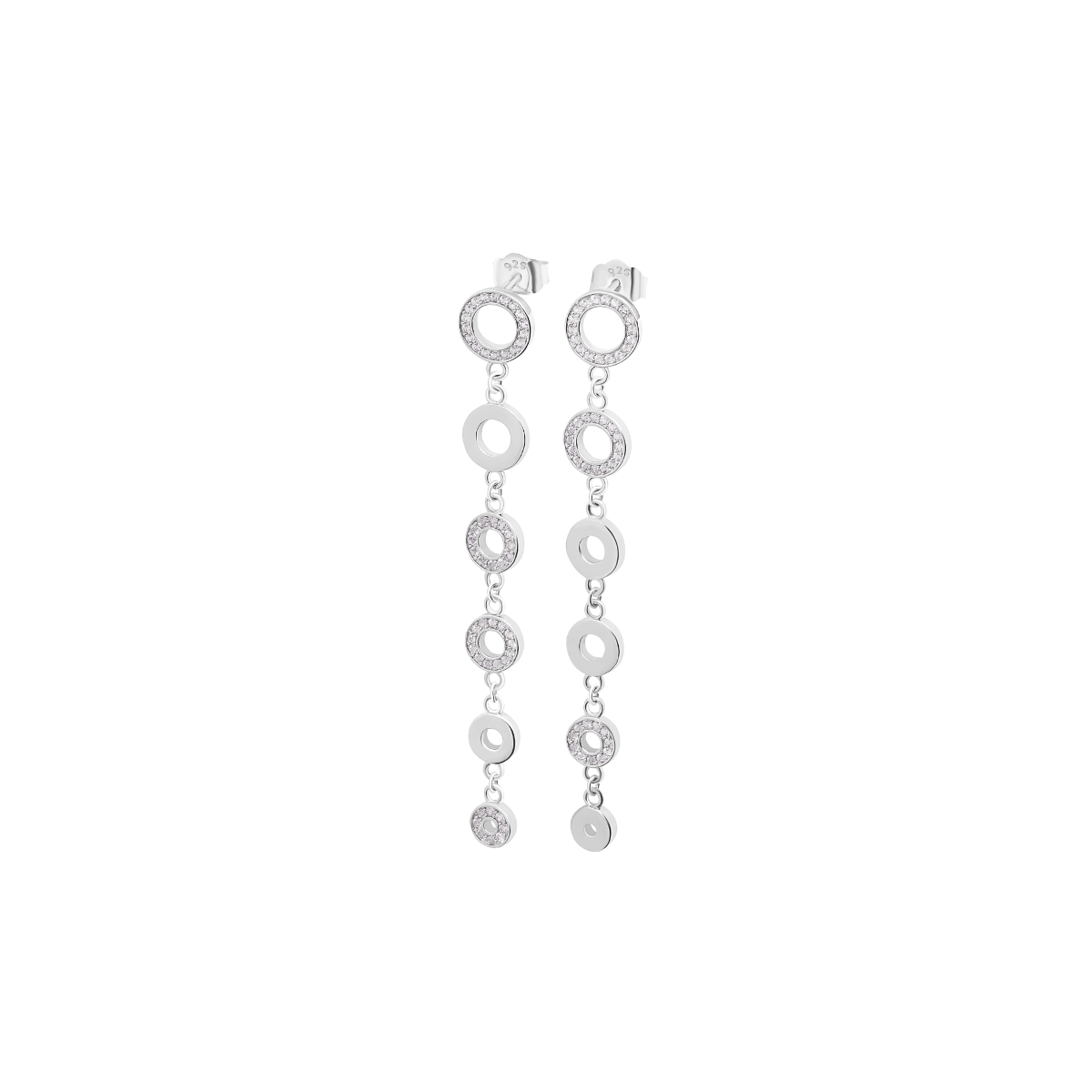 Art Deco Halo Drop Earrings