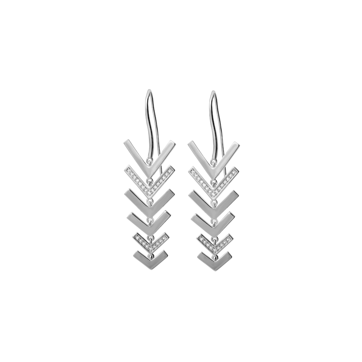 Art Deco Arrow Drop Earrings
