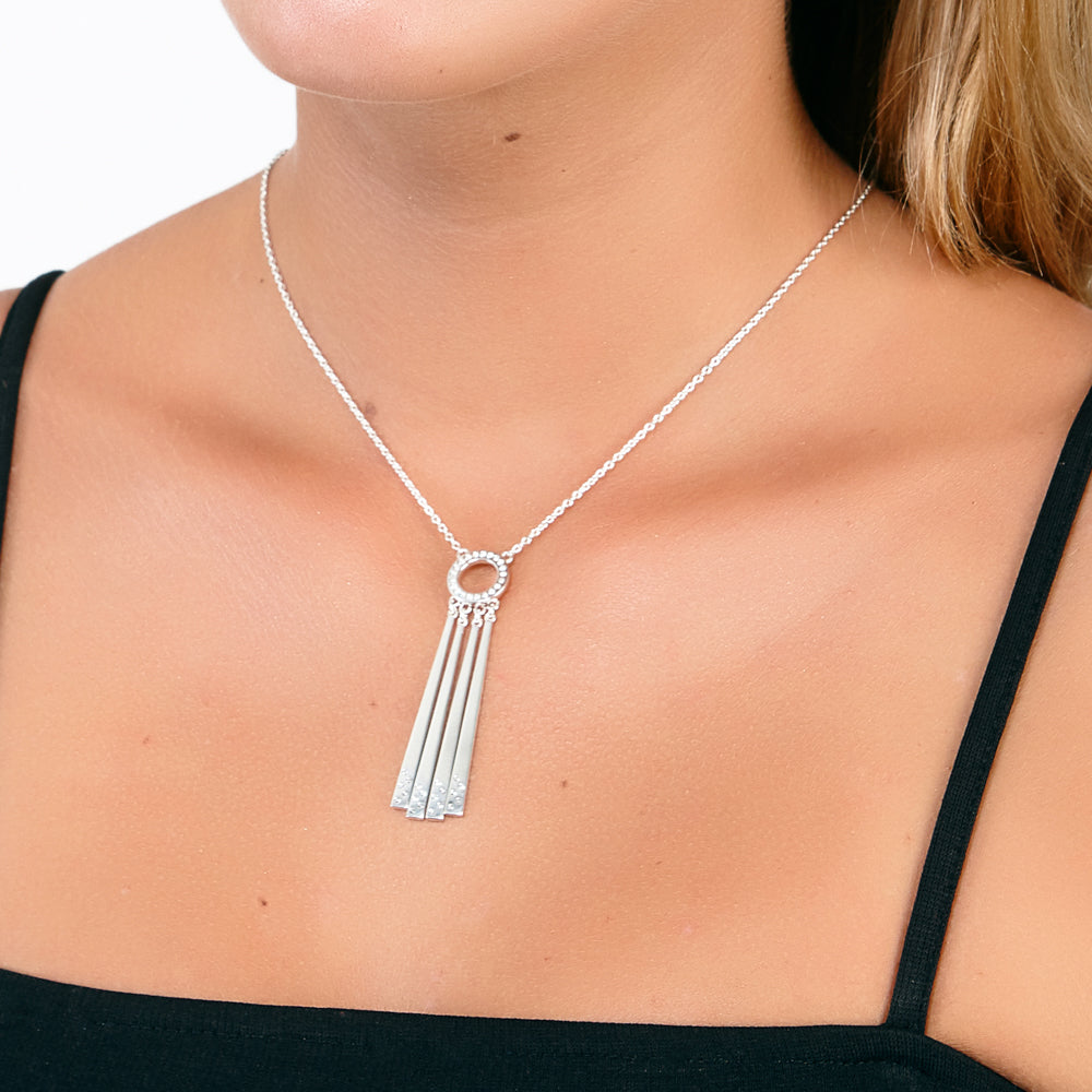 Art Deco 4 Strand Pendant in Gold Vermeil