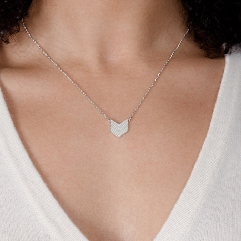 Art Deco Arrow Pendant in Gold Vermeil