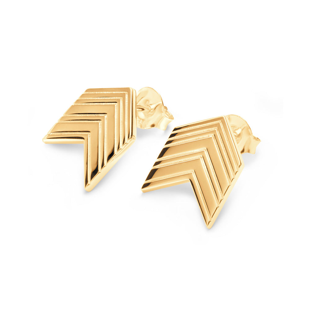 Arrow Studs in Gold Vermeil