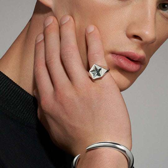 SILVER STAR RING