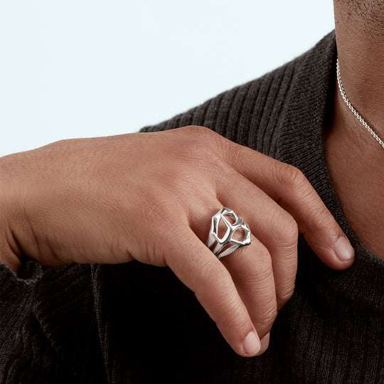 BLACKTHORN TRIPLE RING - SILVER