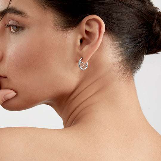 BLACKTHORN HOOP EARRINGS - SILVER