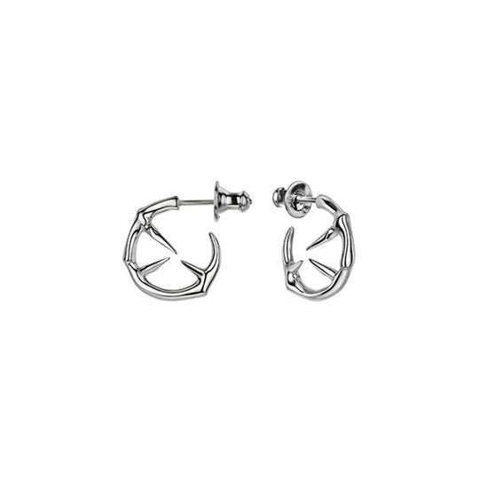 BLACKTHORN HOOP EARRINGS - SILVER
