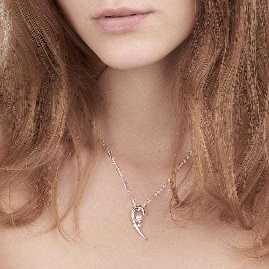 SILVER CHERRY BLOSSOM PEARL PENDANT