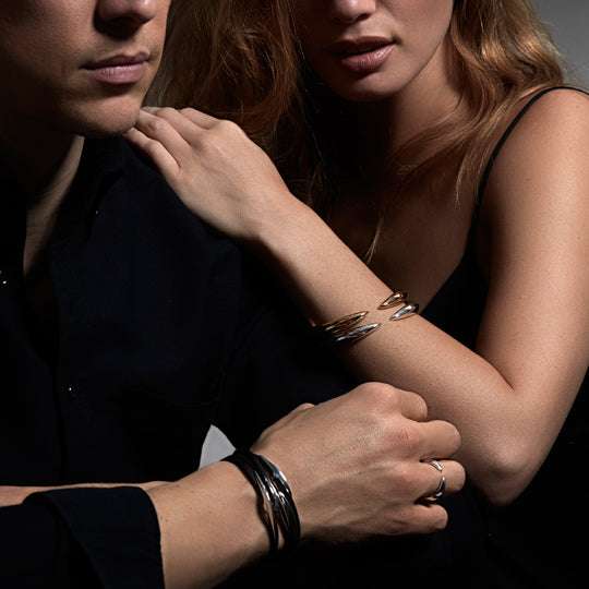 SILVER ARC BANGLE