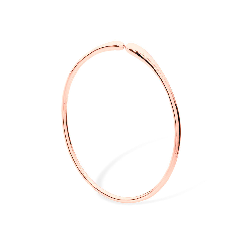 Open Drop Bangle in Rose Gold Vermeil