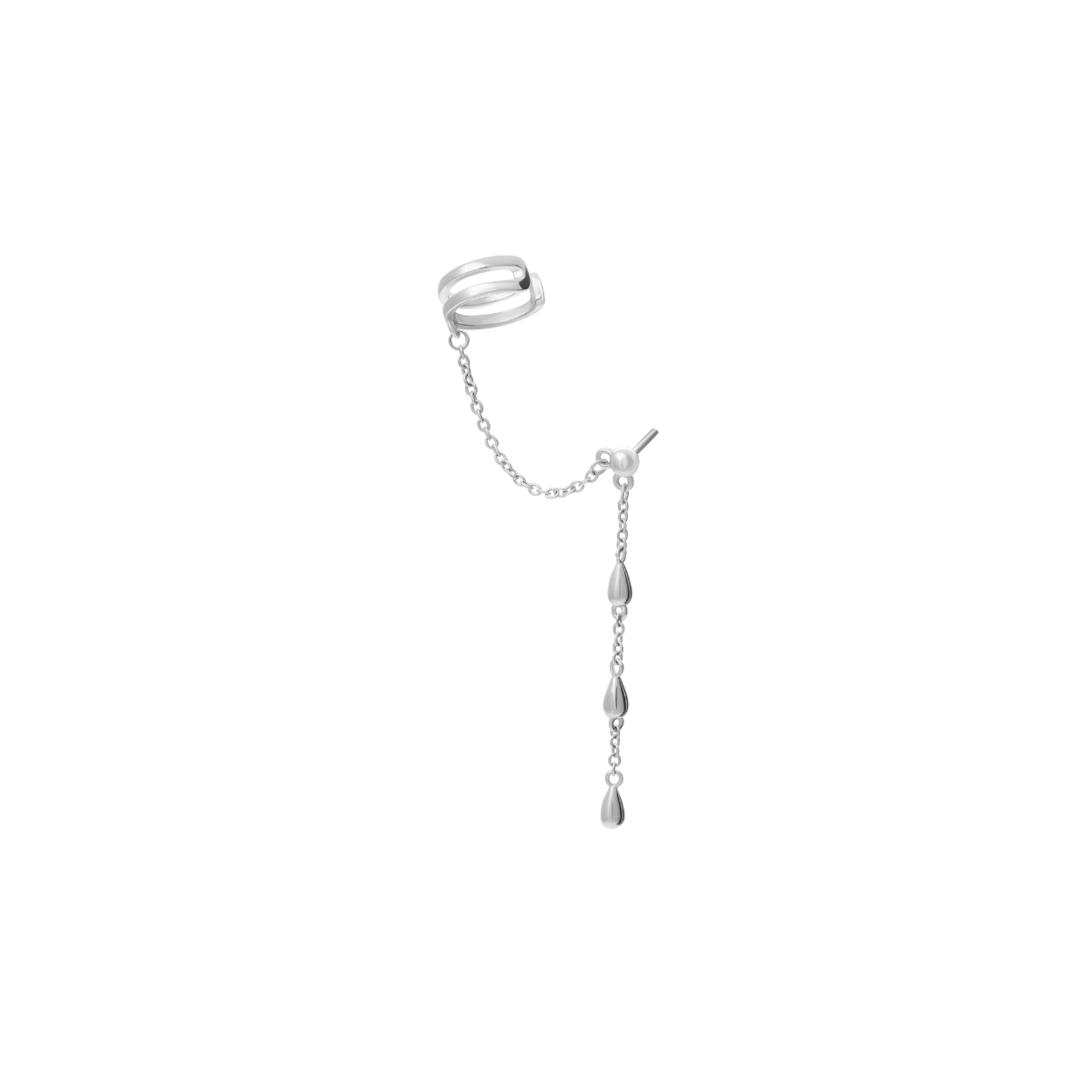 Drop Earring with Cuff