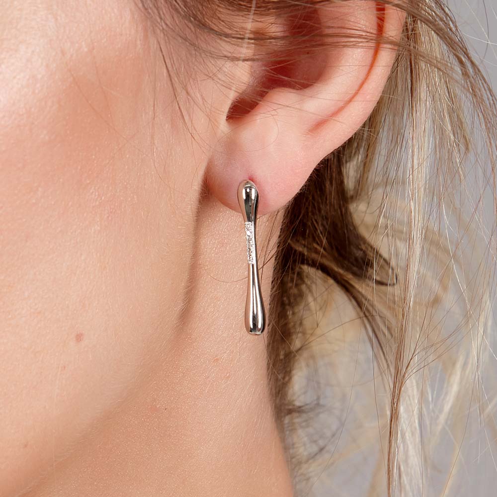 Diamond Drop Long Studs