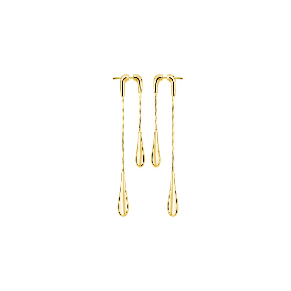 Double Drop Earrings Front and Back