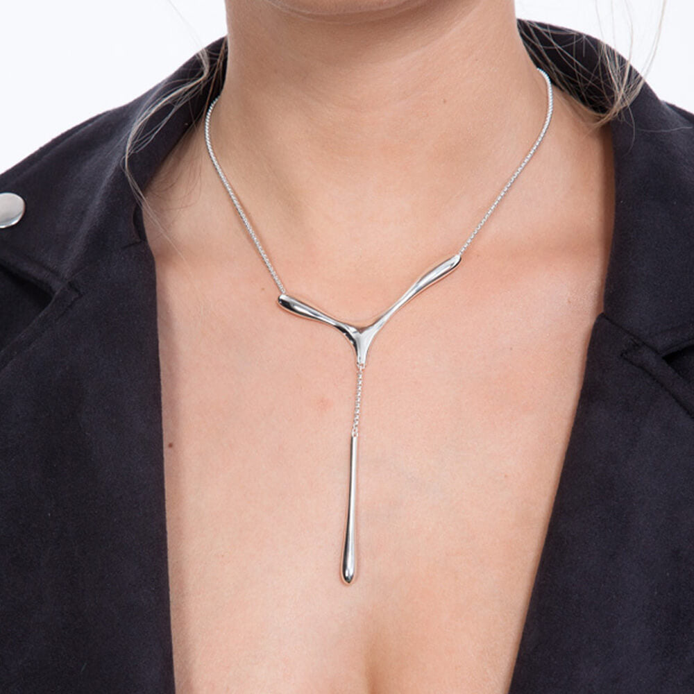 Drop Necklace with Chain