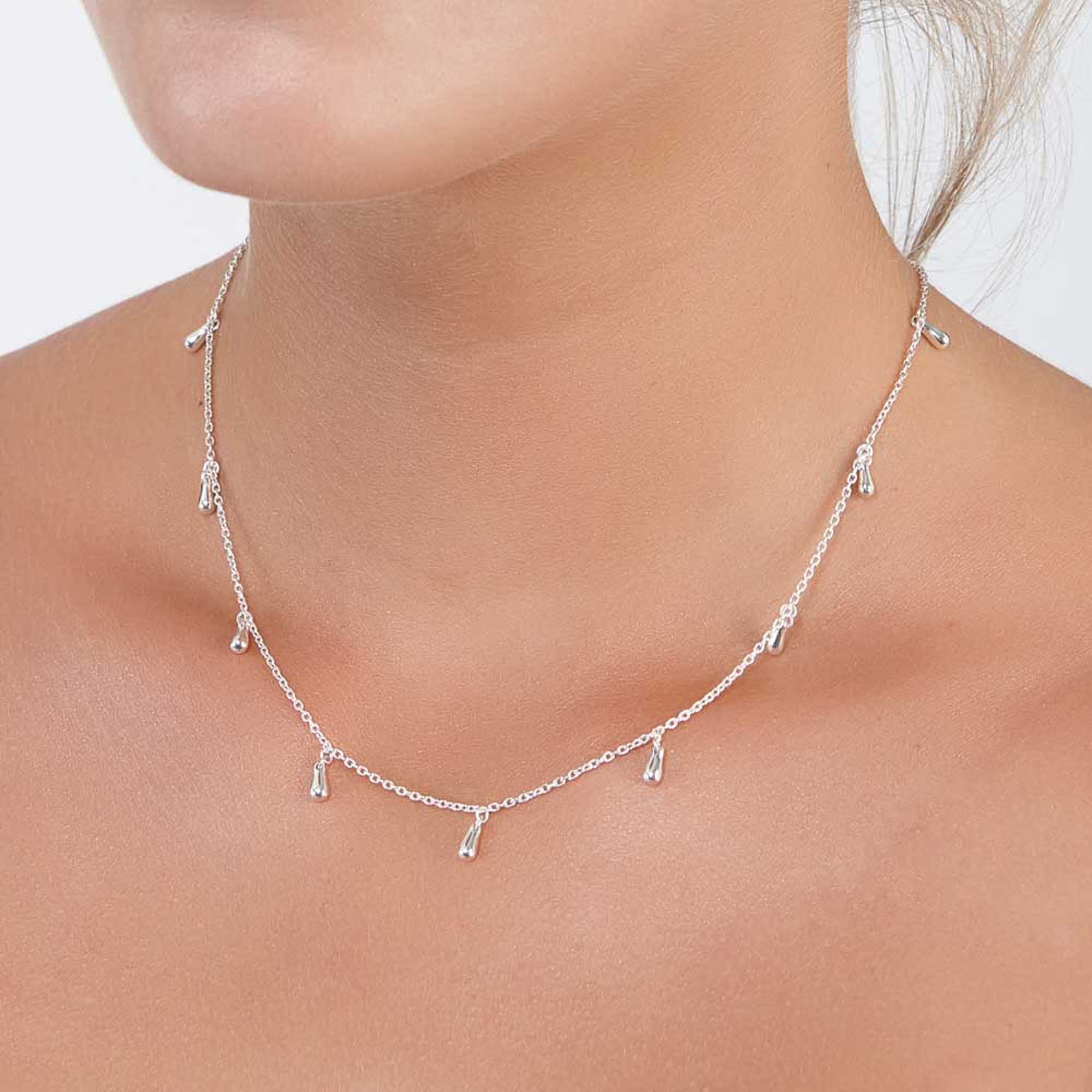 Mini Drop Choker Style Necklace