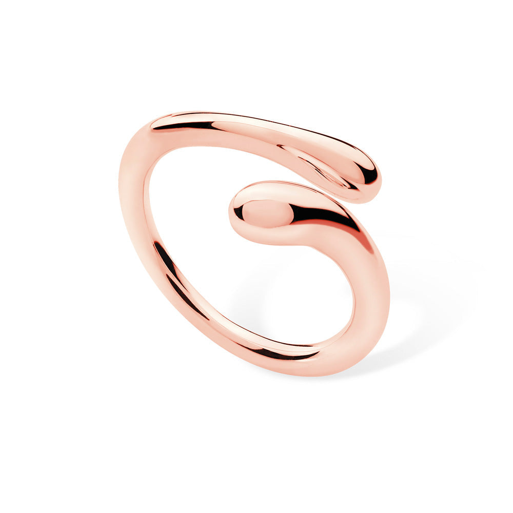 Open Drop Ring in Rose Gold Vermeil
