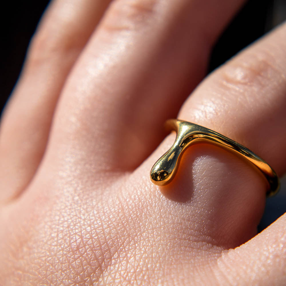 Dripping Ring in Gold Vermeil