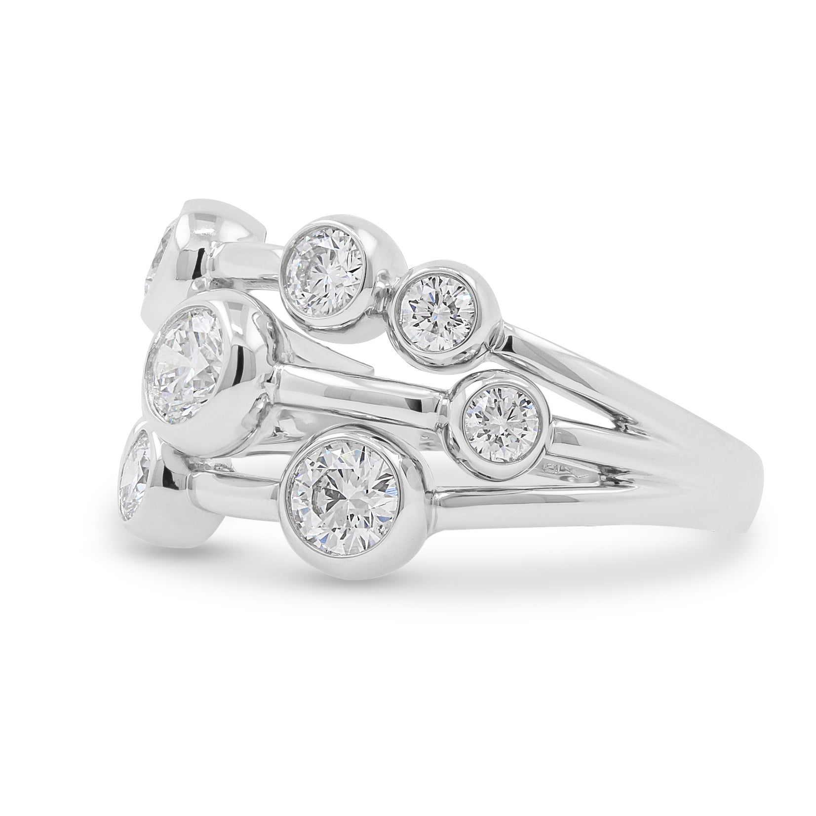 Platinum Rain Dance Diamond Dress Ring