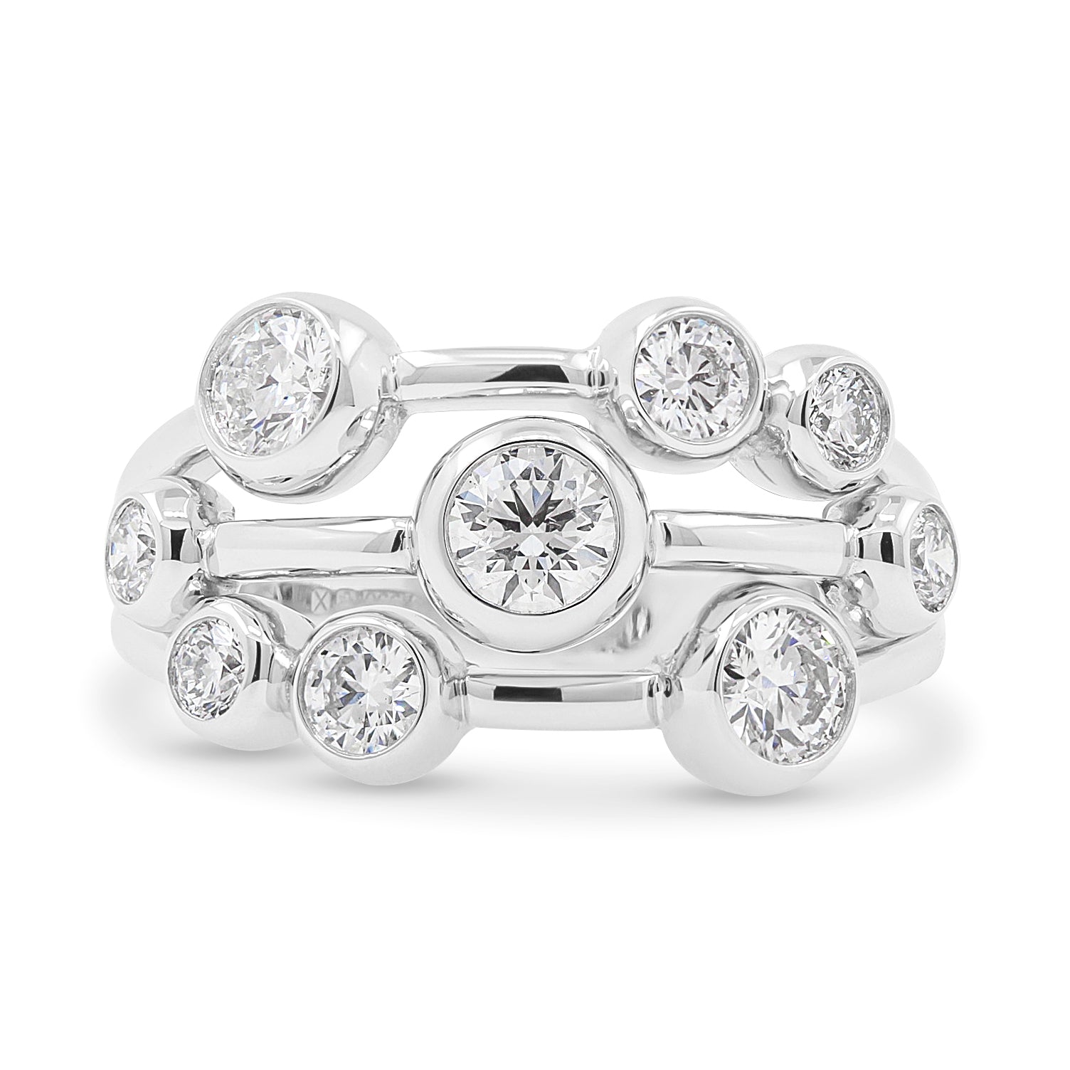 Platinum Rain Dance Diamond Dress Ring