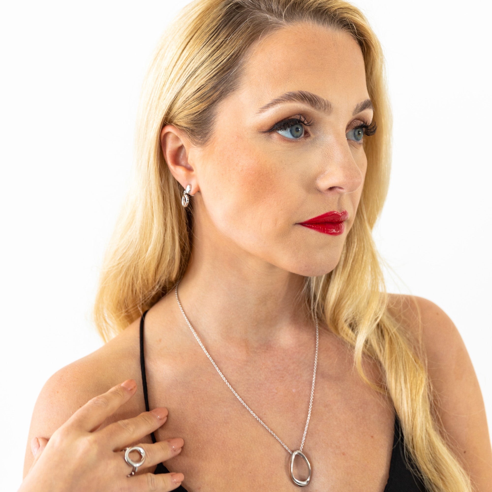 Volcan Stud Drop Earrings