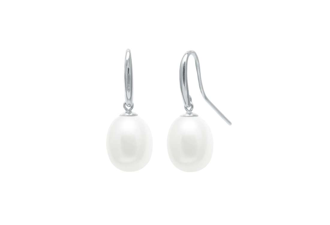 Shepherds Crook & Pearl Earring Drops