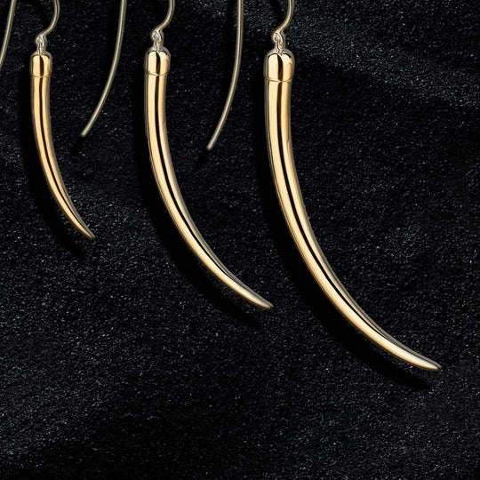 YELLOW GOLD VERMEIL NO.1 SMALL DROP EARRINGS