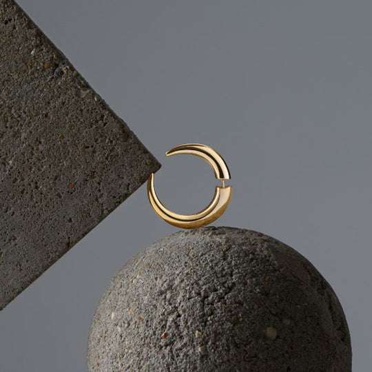 YELLOW GOLD VERMEIL LARGE HOOP TALON EARRINGS
